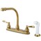 Kingston Brass KB8752NFL NuWave French Centerset Kitchen Faucet, Polished Brass KB8752NFL - alternate 1